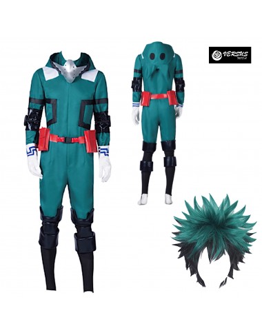 Vestito Maschera Carnevale Simil My Hero Costume Cosplay Deku Accademia MYHER02